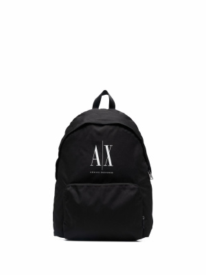 

Logo-print zip-up backpack, Armani Exchange Logo-print zip-up backpack