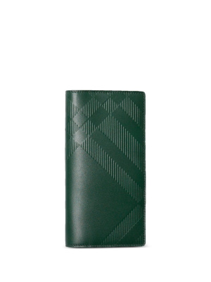 

Plaid-check leather wallet, Burberry Plaid-check leather wallet