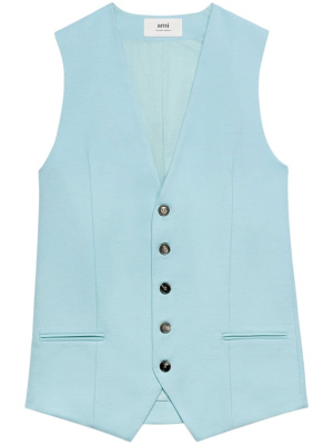 

Tailored virgin wool waistcoat, AMI Paris Tailored virgin wool waistcoat
