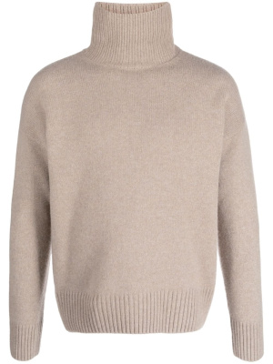 

Roll-neck elbow-patch jumper, AMI Paris Roll-neck elbow-patch jumper