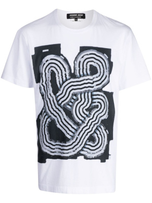 

Abstract-pattern cotton T-shirt, Comme Des Garçons Homme Deux Abstract-pattern cotton T-shirt