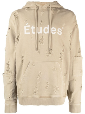

Ensemble distressed-effect hoodie, Etudes Ensemble distressed-effect hoodie
