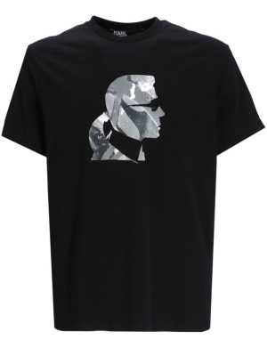 

Signature Ikonik Karl motif T-shirt, Karl Lagerfeld Signature Ikonik Karl motif T-shirt