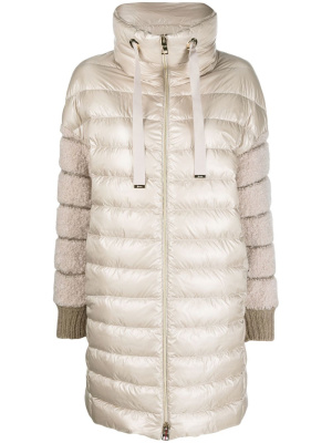 

High-neck zip-up quilted coat, Herno High-neck zip-up quilted coat