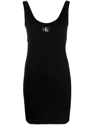 

Logo-patch ribbed mini dress, Calvin Klein Jeans Logo-patch ribbed mini dress