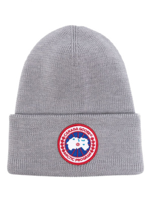 

Logo-patch ribbed-knit beanie, Canada Goose Logo-patch ribbed-knit beanie
