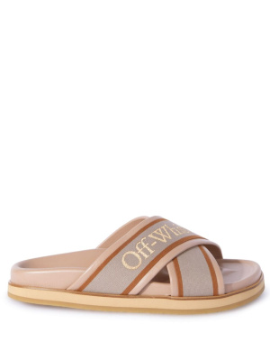 

Criss-cross leather slides, Off-White Criss-cross leather slides