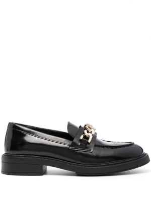 

40mm chain-link leather loafers, BOSS 40mm chain-link leather loafers