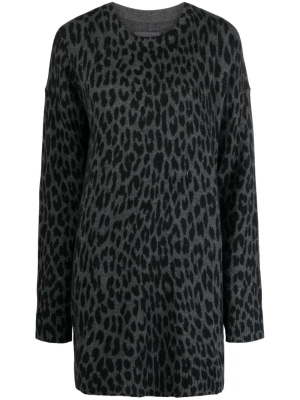 

Leopard-print cashmere dress, Zadig&Voltaire Leopard-print cashmere dress