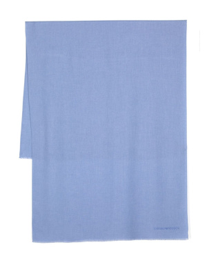 

Jacquad-logo frayed-edge scarf, Emporio Armani Jacquad-logo frayed-edge scarf