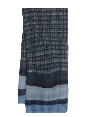 

Pleated checked-motif scarf, Emporio Armani Pleated checked-motif scarf
