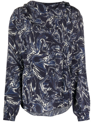 

Tiphaine marble-print silk blouse, ISABEL MARANT Tiphaine marble-print silk blouse