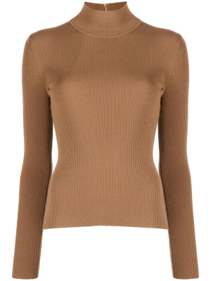 

Ribbed-knit zip-up jumper, Michael Kors Collection Ribbed-knit zip-up jumper