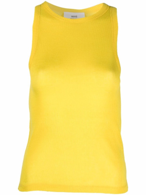 

Sleeveless jersey top, AMI Paris Sleeveless jersey top