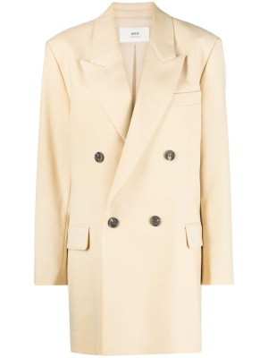 

Double-breasted virgin-wool jacket, AMI Paris Double-breasted virgin-wool jacket