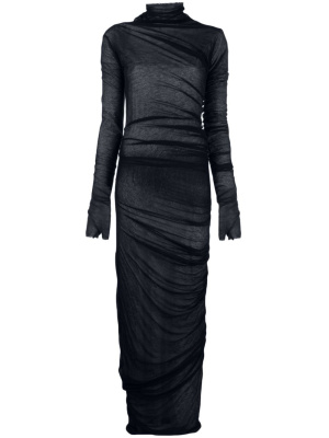 

Gathered jersey dress, Ann Demeulemeester Gathered jersey dress