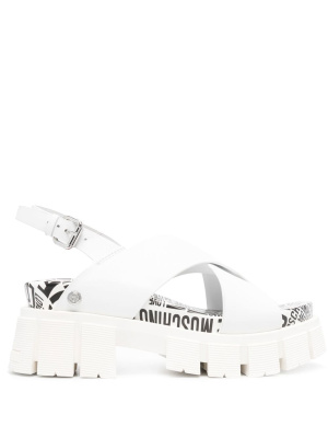 

Crossover-strap lug-sole sandals, Love Moschino Crossover-strap lug-sole sandals