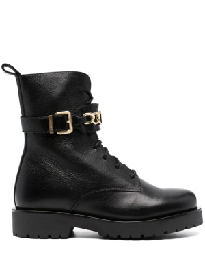 

Chain-link leather ankle boots, TWINSET Chain-link leather ankle boots