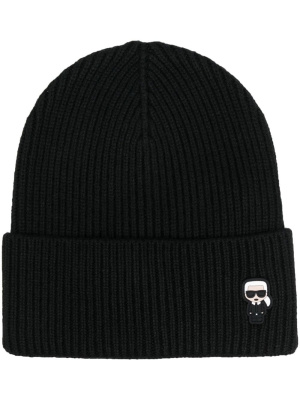 

Ribbed-knit beanie hat, Karl Lagerfeld Ribbed-knit beanie hat