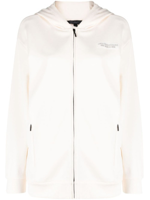 

Raised-logo half-zip hoodie, Armani Exchange Raised-logo half-zip hoodie