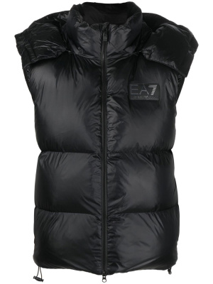 

Hooded padded gilet jacket, Ea7 Emporio Armani Hooded padded gilet jacket