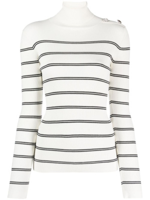 

Striped roll-neck ribbed-knit jumper, LIU JO Striped roll-neck ribbed-knit jumper