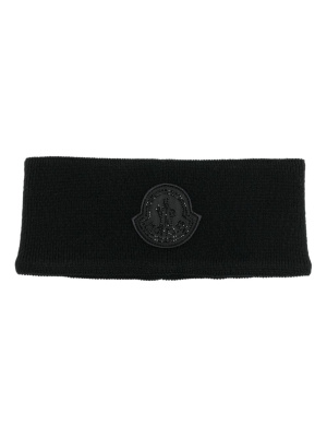 

Logo-patch cotton head band, Moncler Logo-patch cotton head band