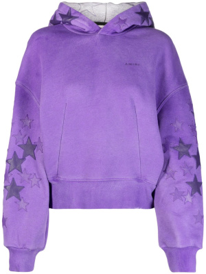 

Star-patches cotton hoodie, AMIRI Star-patches cotton hoodie