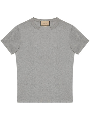 

Split-neck cotton T-shirt, Gucci Split-neck cotton T-shirt