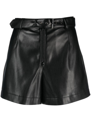 

Essential belted faux-leather shorts, Patrizia Pepe Essential belted faux-leather shorts