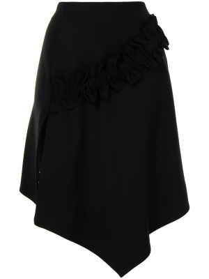 

Gathered detail asymmetric skirt, Off-White Gathered detail asymmetric skirt