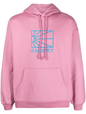 

Flocked-logo cotton hoodie, PACCBET Flocked-logo cotton hoodie