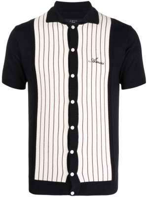 

Striped short-sleeved knitted shirt, AMIRI Striped short-sleeved knitted shirt