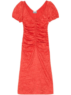

Ruched midi dress, GANNI Ruched midi dress