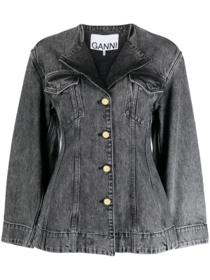 

Washed denim blazer, GANNI Washed denim blazer