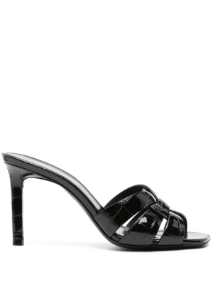 

90mm patent-finish leather sandals, Saint Laurent 90mm patent-finish leather sandals