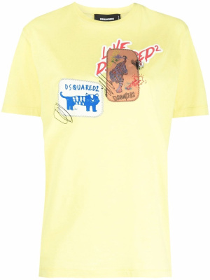 

Patch-detail cotton T-Shirt, Dsquared2 Patch-detail cotton T-Shirt