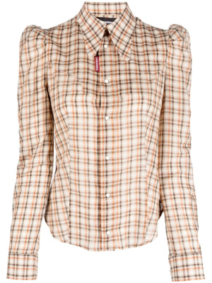 

Plaid-pattern long-sleeve shirt, Dsquared2 Plaid-pattern long-sleeve shirt