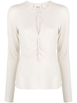 

Keyhole-neck long-sleeve blouse, ISABEL MARANT Keyhole-neck long-sleeve blouse