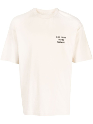 

Slogan-print cotton T-shirt, Drôle De Monsieur Slogan-print cotton T-shirt