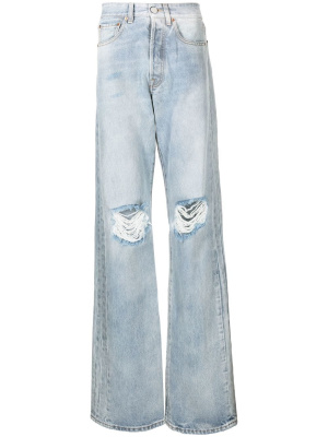 

Ripped-knee wide jeans, VETEMENTS Ripped-knee wide jeans