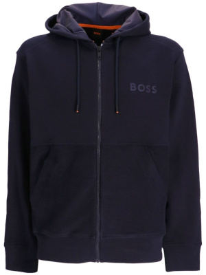 

Logo-detail cotton zip-up hoodie, BOSS Logo-detail cotton zip-up hoodie