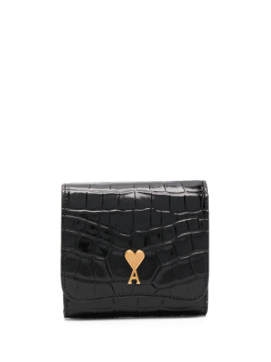 

Crocodile-embossed logo wallet, AMI Paris Crocodile-embossed logo wallet