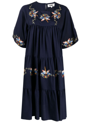 

Petite Paloma floral-embroidered dress, YMC Petite Paloma floral-embroidered dress