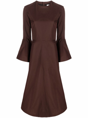 

Circle-sleeves flared midi dress, Jil Sander Circle-sleeves flared midi dress