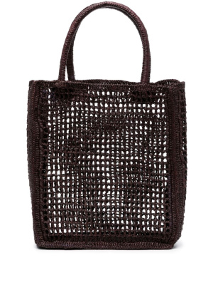 

Interwoven raffia tote, Manebi Interwoven raffia tote