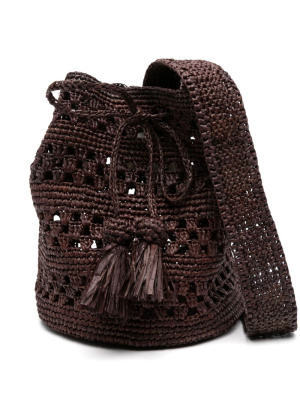 

Single-strap raffia crossbody bag, Manebi Single-strap raffia crossbody bag