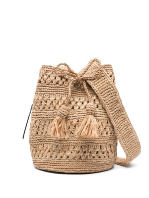 

Interwoven drawstring bucket bag, Manebi Interwoven drawstring bucket bag
