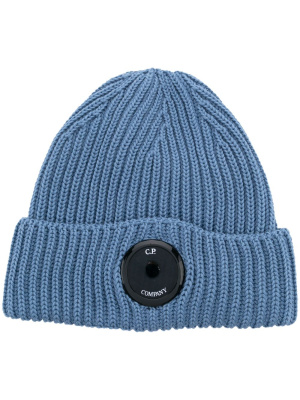 

Lens-detail ribbed wool beanie, C.P. Company Lens-detail ribbed wool beanie