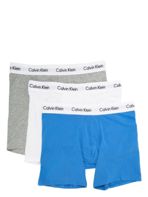 

Set of three logo-waist boxers, Calvin Klein Underwear Set of three logo-waist boxers